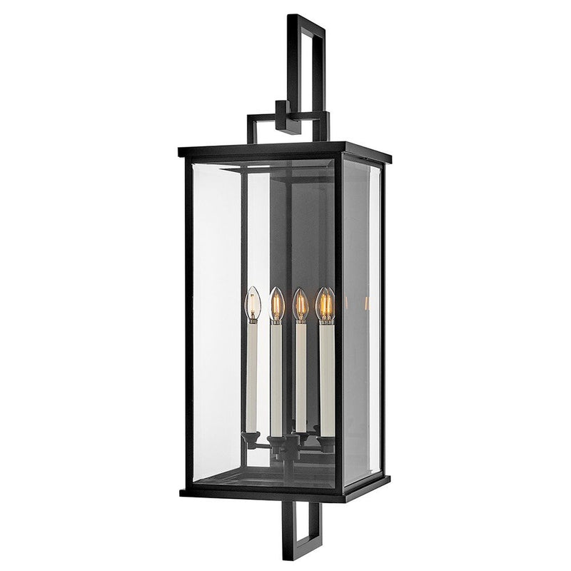 Weymouth Grande Outdoor Wall Lantern in Black