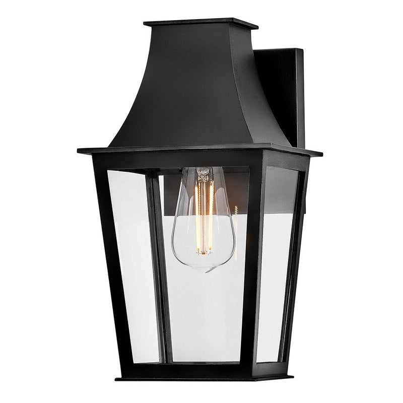 Georgetown Small Outdoor Wall Lantern in Black