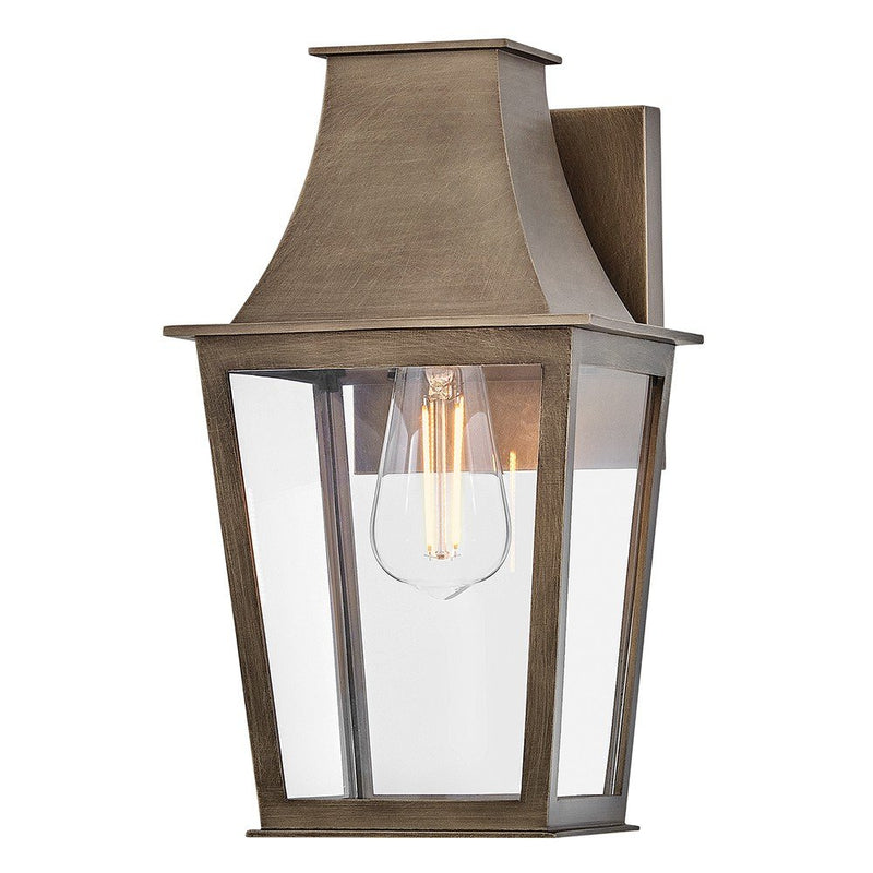 Georgetown Small Outdoor Wall Lantern in Burnished Bronze