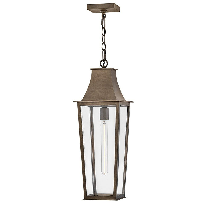 Georgetown Outdoor Hanging Lantern in Burnished Bronze