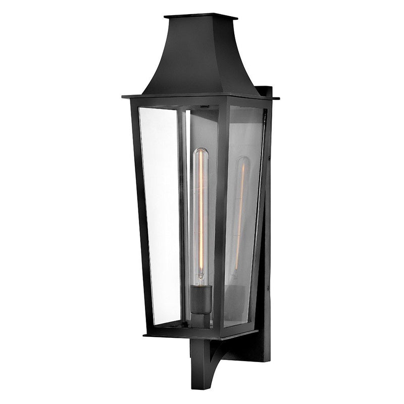 Georgetown Large Outdoor Wall Lantern in Black