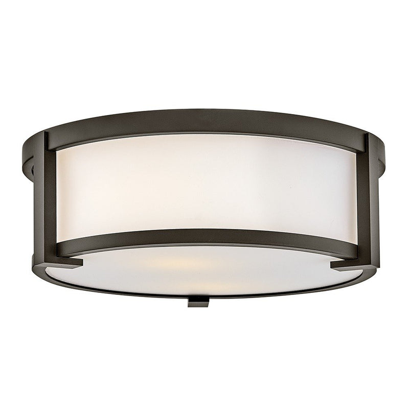 Lowell 2-Light Drum Flush Mount in Oil Rubbed Bronze