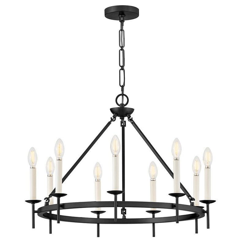Copley 9-Light Ring Chandelier in Black