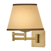 Sonia Swing Arm Wall Lamp in Lacquered Brass