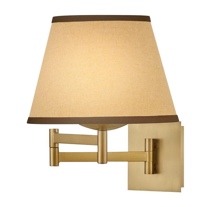 Sonia Swing Arm Wall Lamp in Lacquered Brass