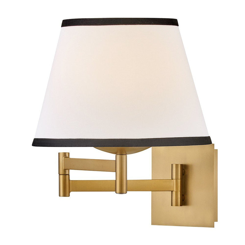 Sonia Swing Arm Wall Lamp in Lacquered Brass