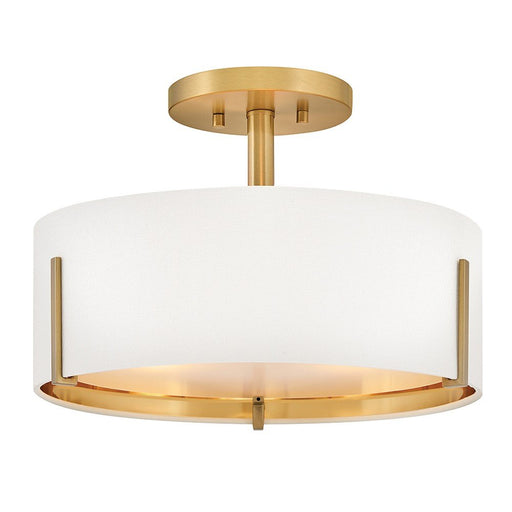 Halle 3-Light Semi-Flush Mount in Lacquered Brass