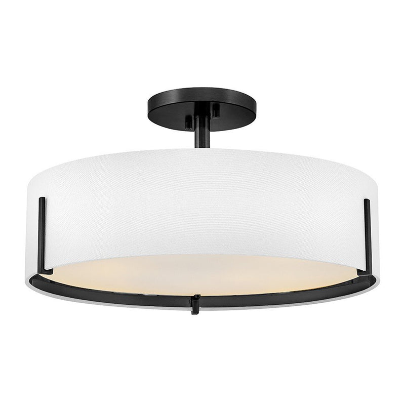 Halle 4-Light Semi-Flush Mount in Black