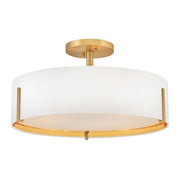 Halle 4-Light Semi-Flush Mount in Lacquered Brass