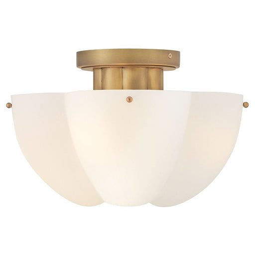 Becca 4-Light Semi-Flush Mount in Heritage Brass