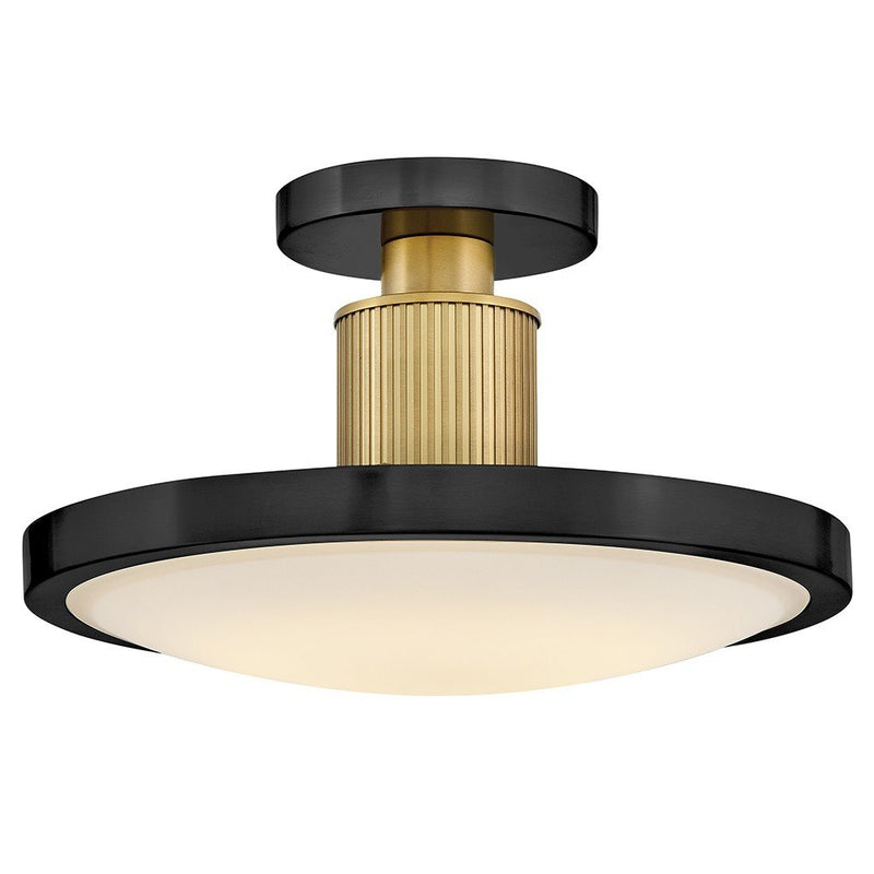 Kieran Medium Semi-Flush Mount in Black