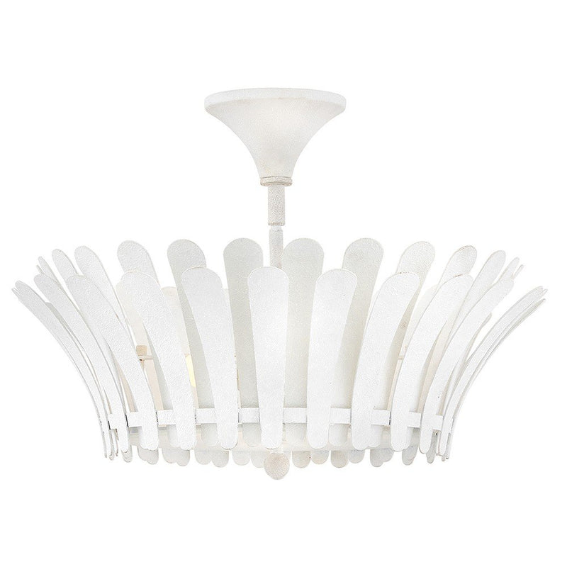 Reina 3-Light Semi-Flush Mount in Textured Plaster