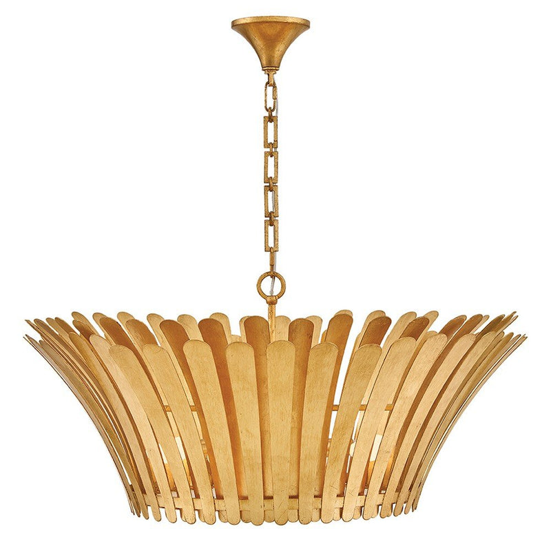 Reina 8-Light Pendant in Distressed Brass