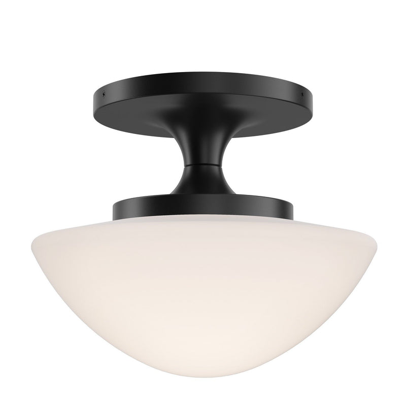Knox Small Semi-Flush Mount in Black