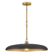 Sadie Large Dome Pendant in Lacquered Brass