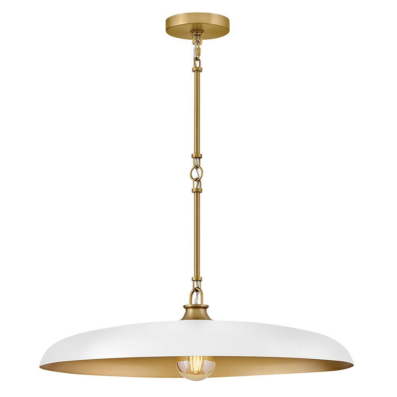 Sadie Large Dome Pendant in Lacquered Brass