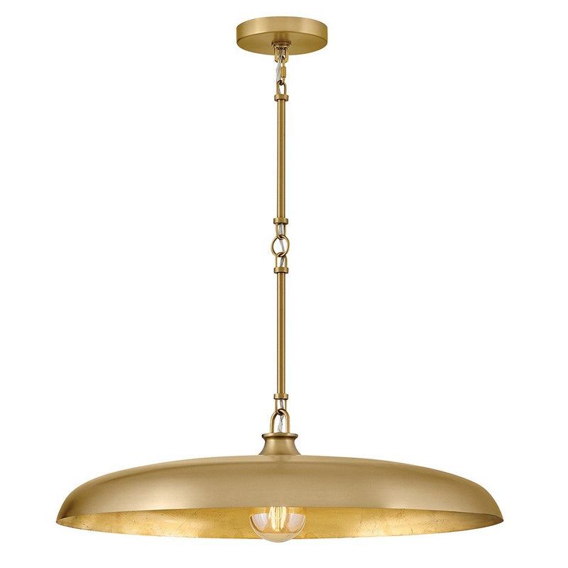 Sadie Large Dome Pendant in Lacquered Brass