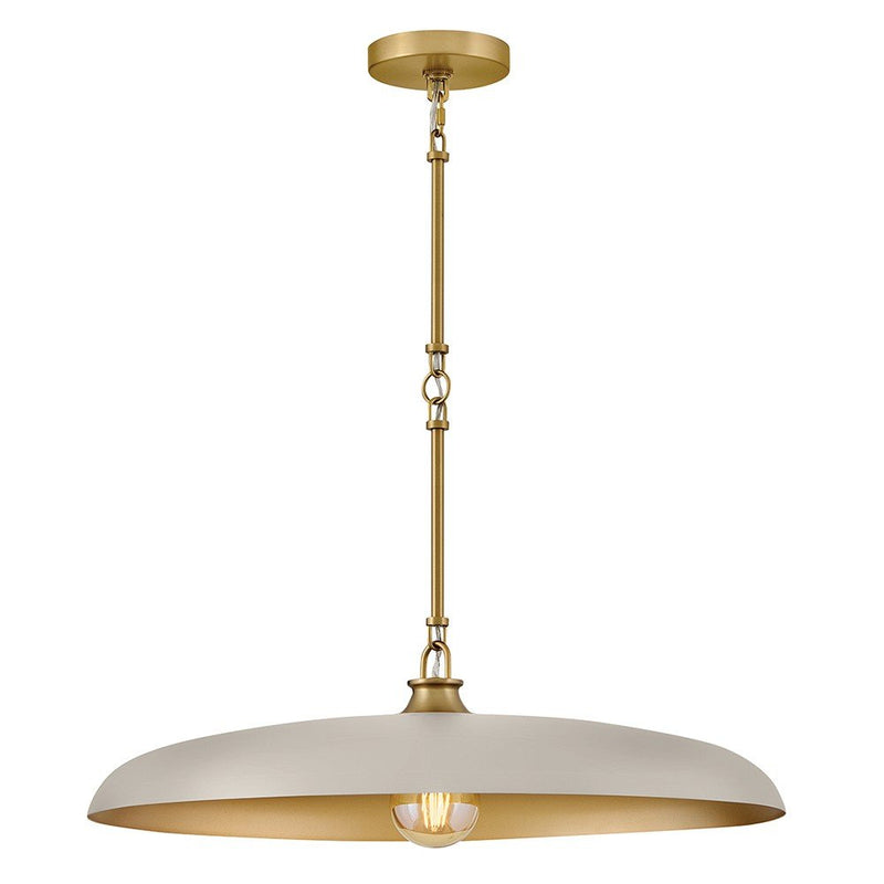 Sadie Large Dome Pendant in Lacquered Brass