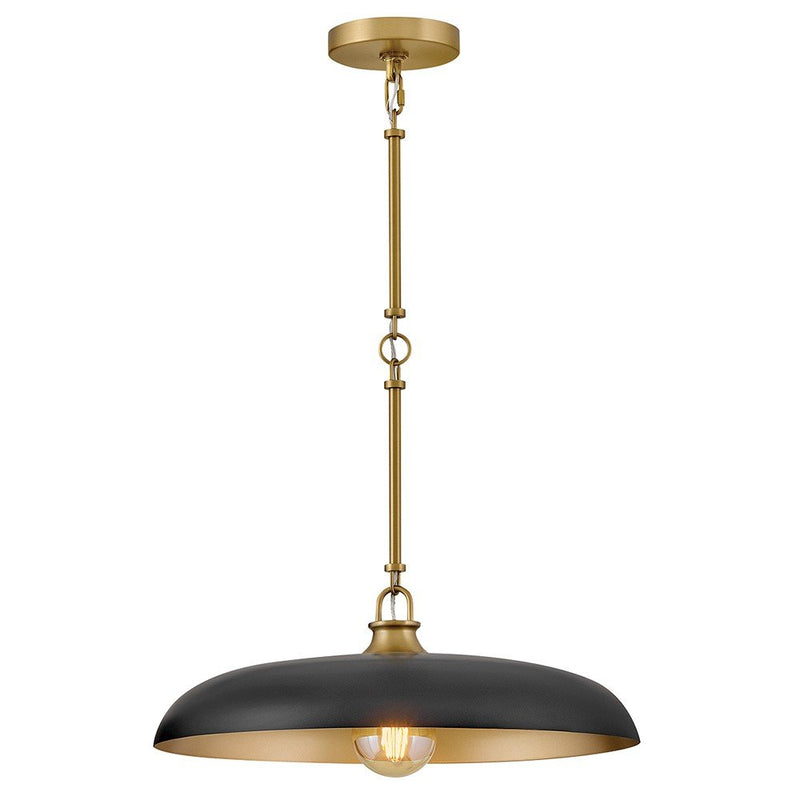 Sadie Medium Dome Pendant in Lacquered Brass