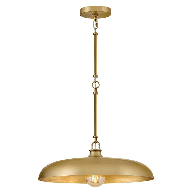 Sadie Medium Dome Pendant in Lacquered Brass