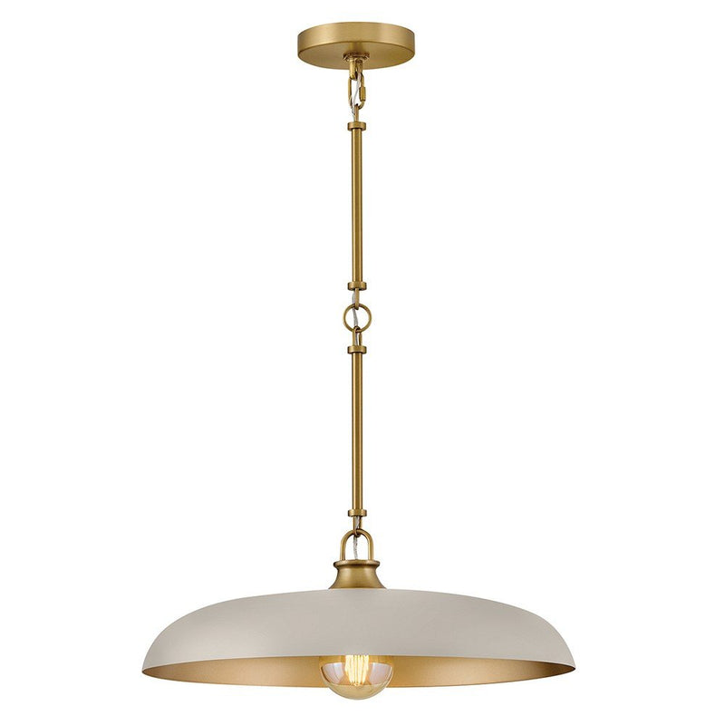 Sadie Medium Dome Pendant in Lacquered Brass