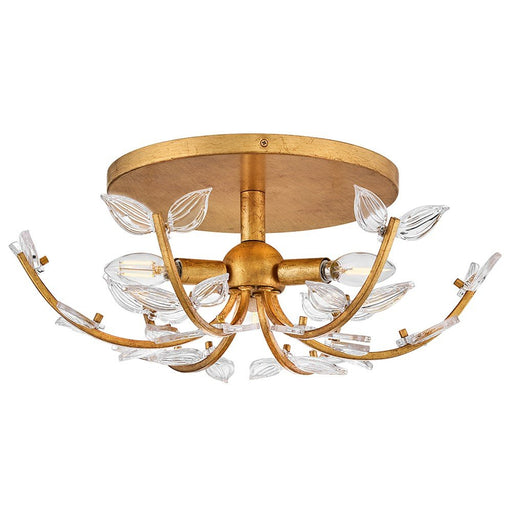 Aliso 3-Light Semi-Flush Mount in Distressed Brass