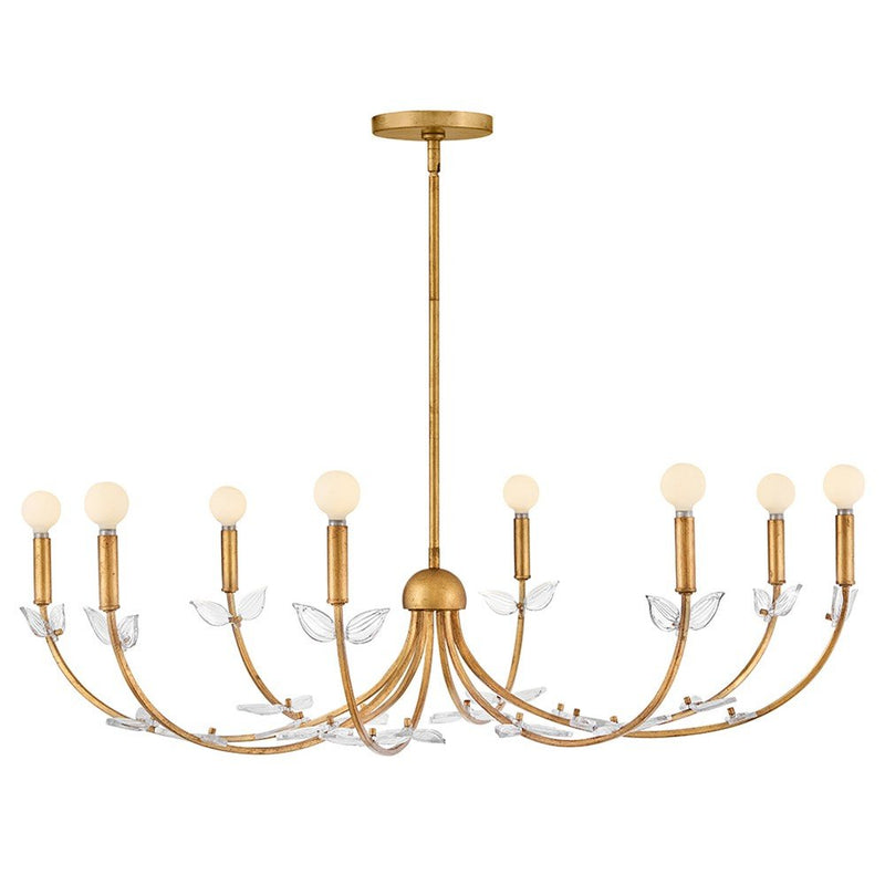 Aliso 8-Light Chandelier in Distressed Brass