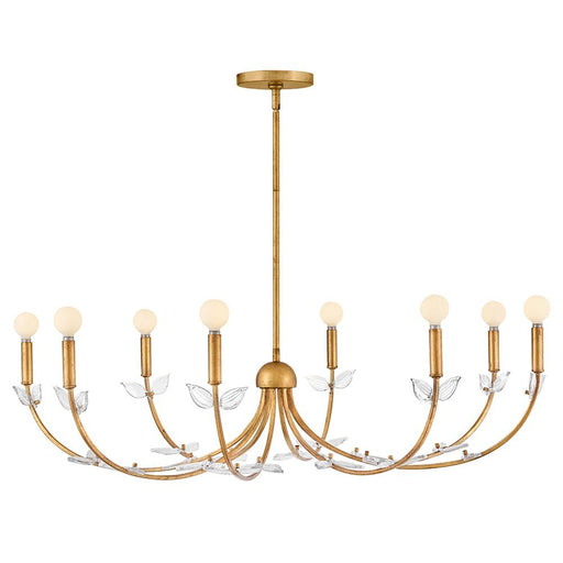 Aliso 8-Light Chandelier in Distressed Brass