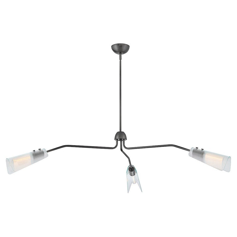 Altman 3-Light Chandelier in Gunmetal