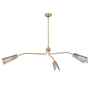 Altman 3-Light Chandelier in Lacquered Brass