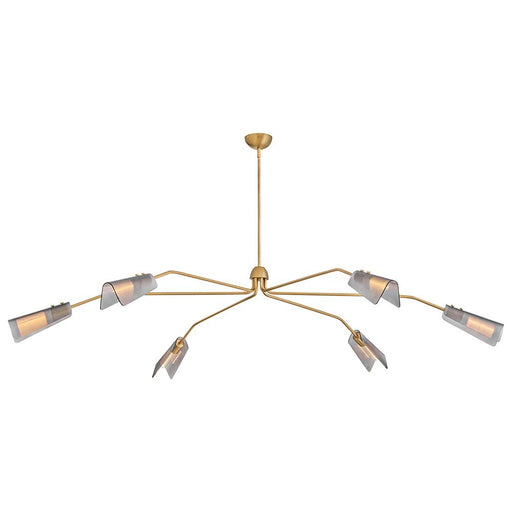 Altman 6-Light Chandelier in Lacquered Brass