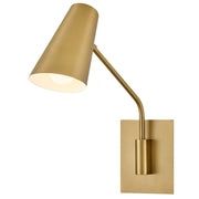 Bray Plug-In Wall Sconce in Lacquered Brass
