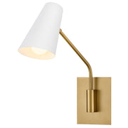 Bray Plug-In Wall Sconce in Lacquered Brass