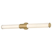 Facet 40" Bath Vanity Light in Heritage Brass