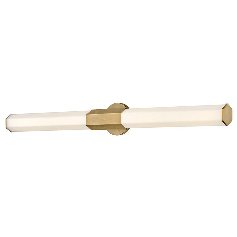 Facet 40" Bath Vanity Light in Heritage Brass