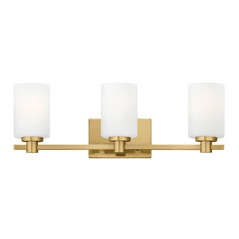 Karlie 3-Light Bath Vanity Light in Lacquered Brass