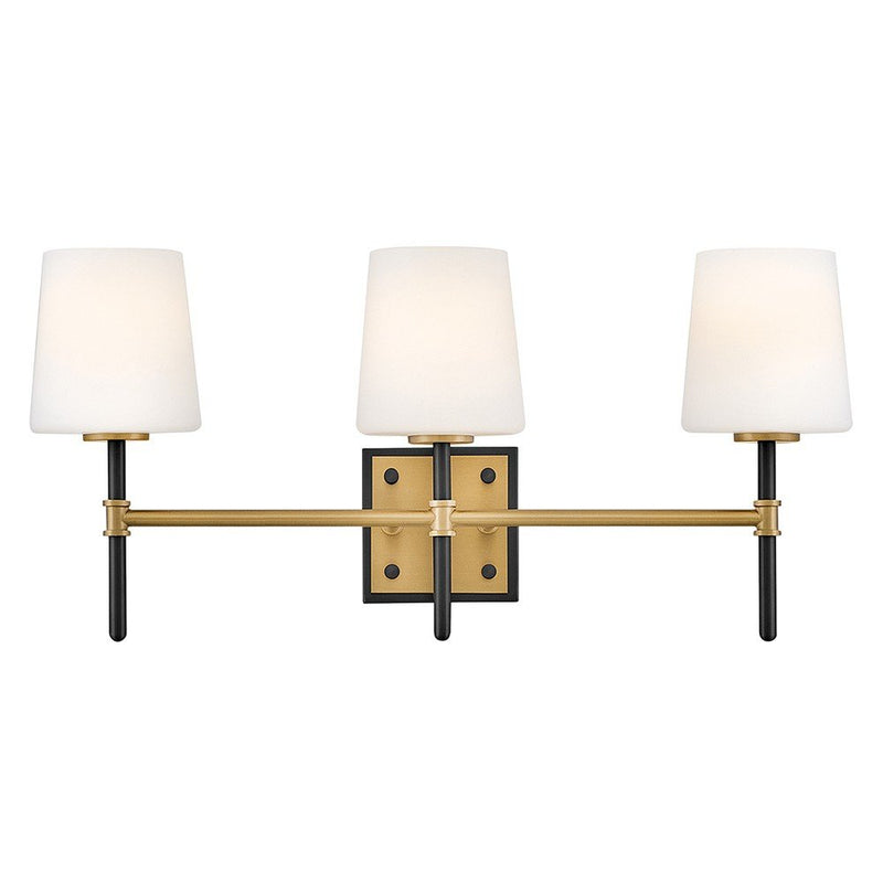 Saunders 3-Light Bath Vanity Light in Black