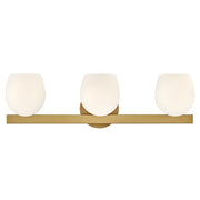 Mae 3-Light Bath Vanity Light in Lacquered Brass