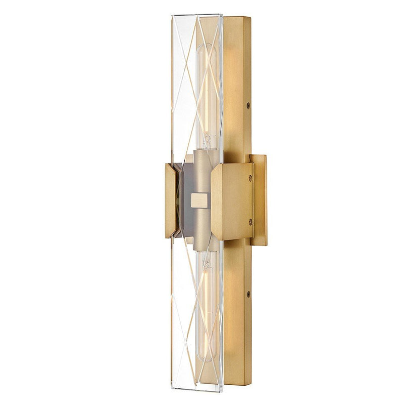 Monte 2-Light Wall Sconce in Heritage Brass