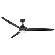 Artiste 72" Outdoor Smart Ceiling Fan with Light in Matte Black