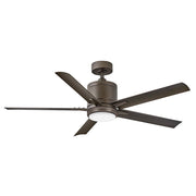 Vail 52" Outdoor Smart Ceiling Fan with Light in Metallic Matte Bronze