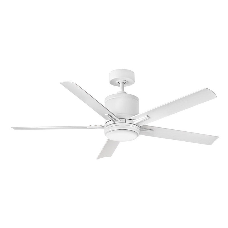 Vail 52" Outdoor Smart Ceiling Fan with Light in Matte White