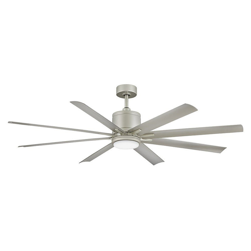 Vantage 66" Outdoor Smart Ceiling Fan with Light in Brushed Nickel / Silver