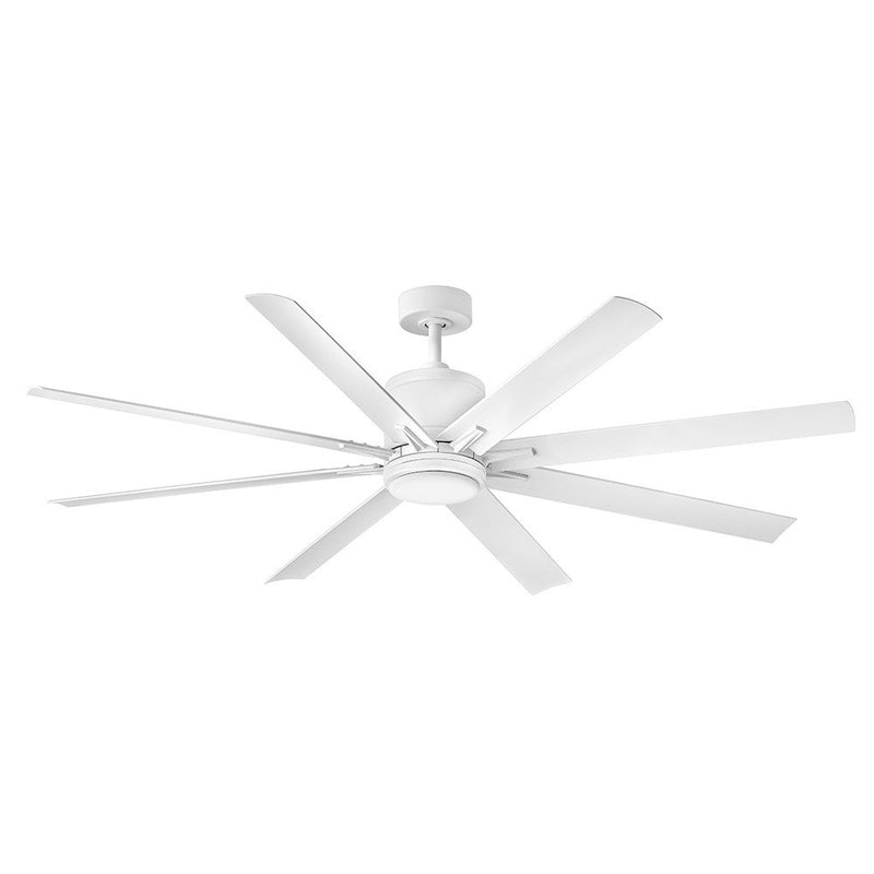 Vantage 66" Outdoor Smart Ceiling Fan with Light in Matte White