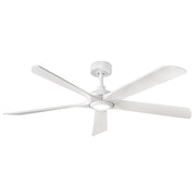 Layton 58" Outdoor Smart Ceiling Fan with Light in Matte White