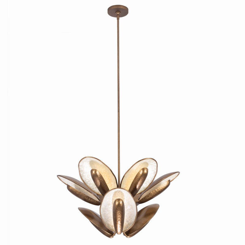 Spat LED Pendant in Pearlized Antique Brass