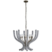 Coral 8-Light Chandelier in Brushed Champagne Gold
