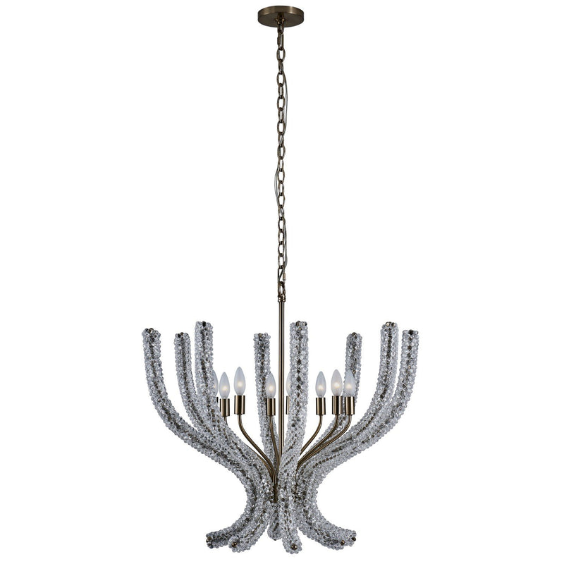 Coral 8-Light Chandelier in Brushed Champagne Gold