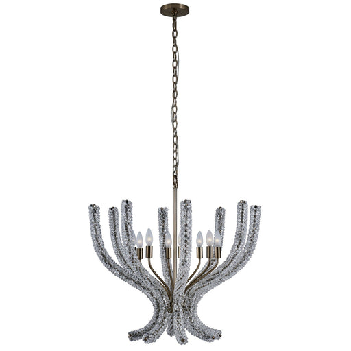 Coral 8-Light Chandelier in Brushed Champagne Gold