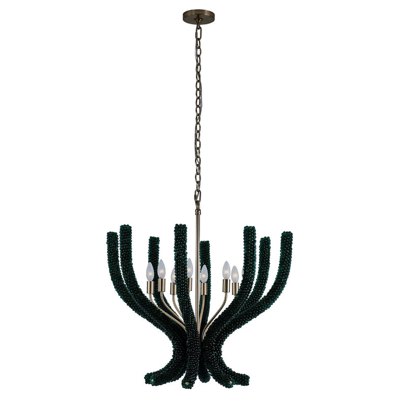 Coral 8-Light Chandelier in Brushed Champagne Gold